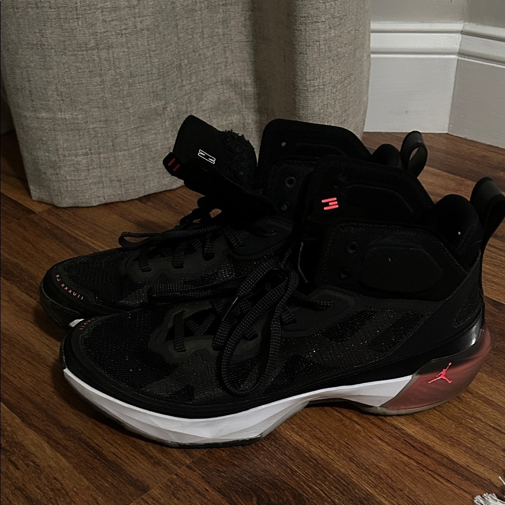 Jordan Black and Red Sneakers